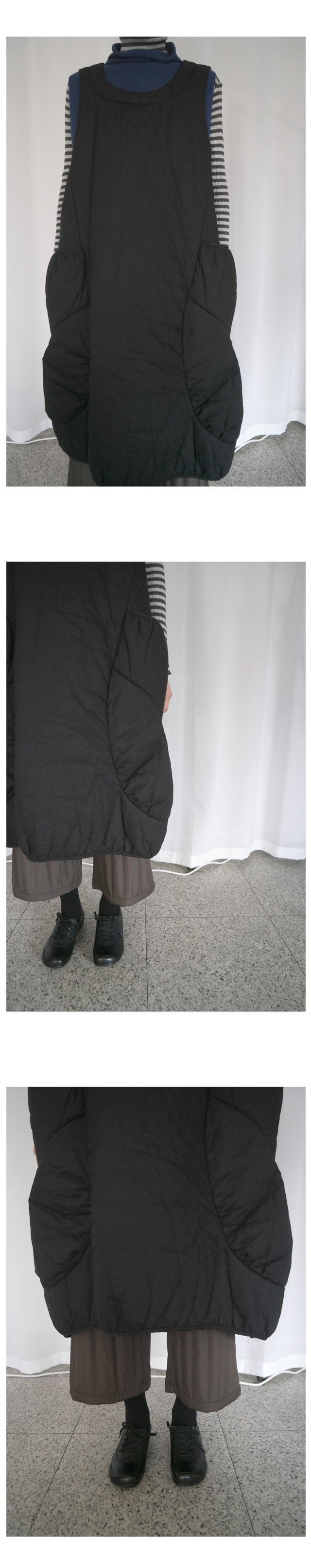 [pleats padding pants (2colors)]